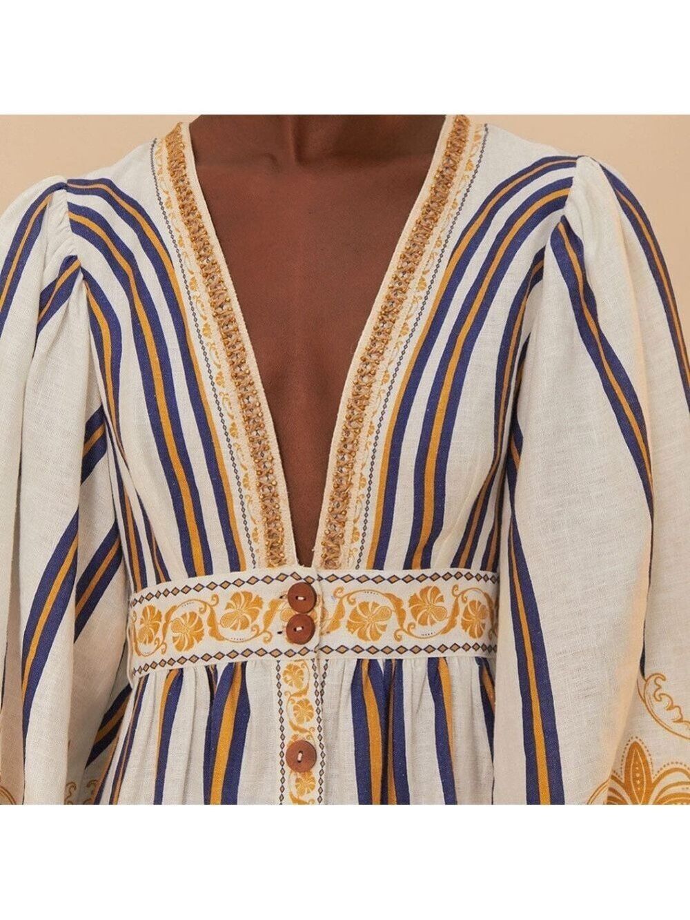Farm Rio Off-White Pineapple Deco Maxi Dress - Picture 7 of 10